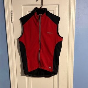 Craft Windstopper Bold Red and Black Cycling Vest